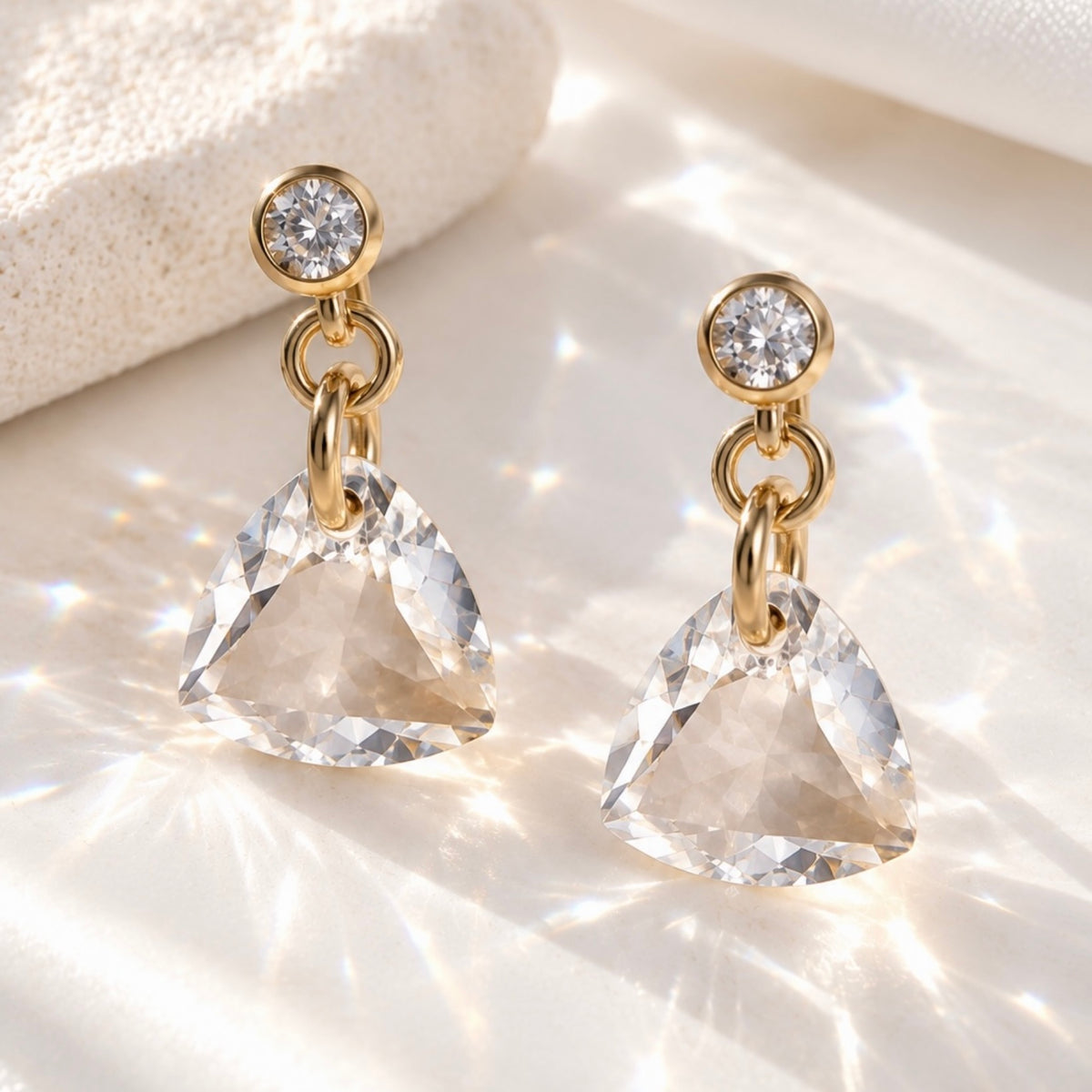 Boucles d’oreilles Envol cristal