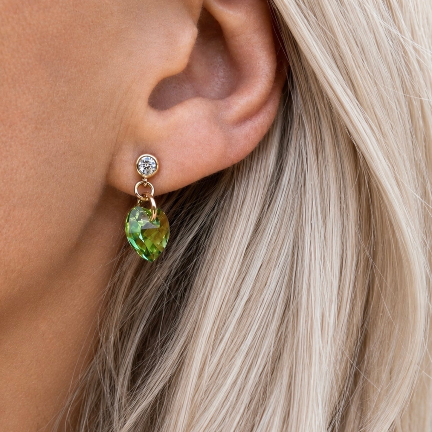 Boucles d’oreilles Auréa verte