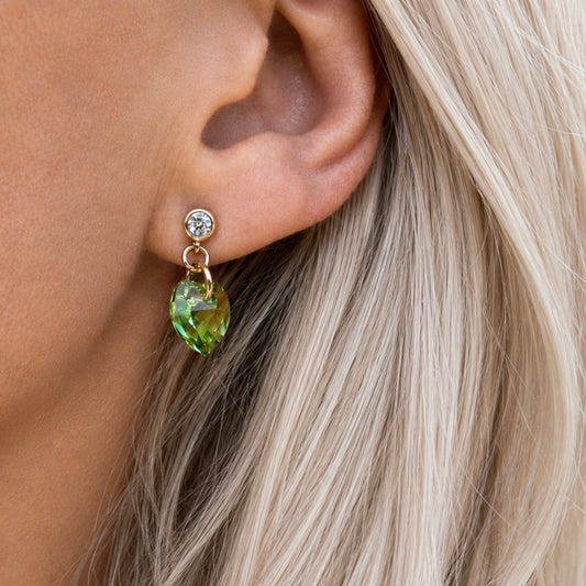 Boucles d’oreilles Auréa verte