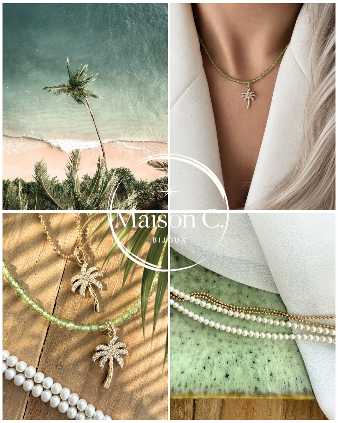 Collier Palma vert