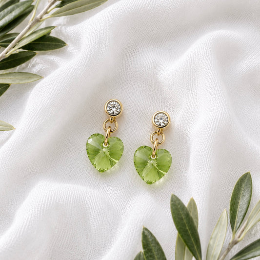 Boucles d’oreilles Auréa verte