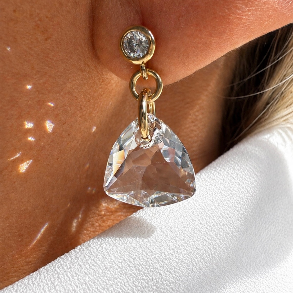 Boucles d’oreilles Envol cristal
